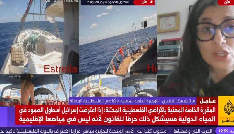 مقررة أممية: اعتراض إسرائيل لأسطول الصمود خرق للقانون الدولي واعتداء على سيادة الدول (فيديو)
